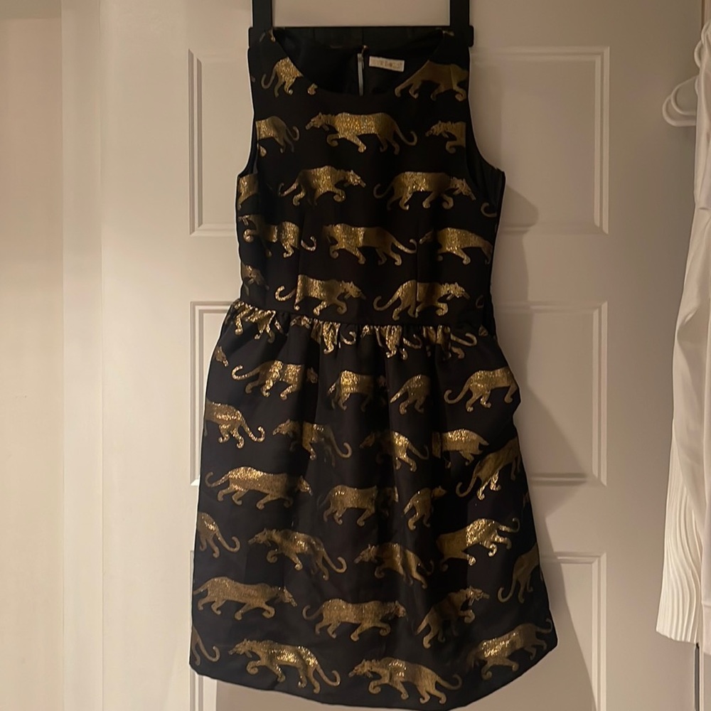 Anthropologie babydoll jaguar dress